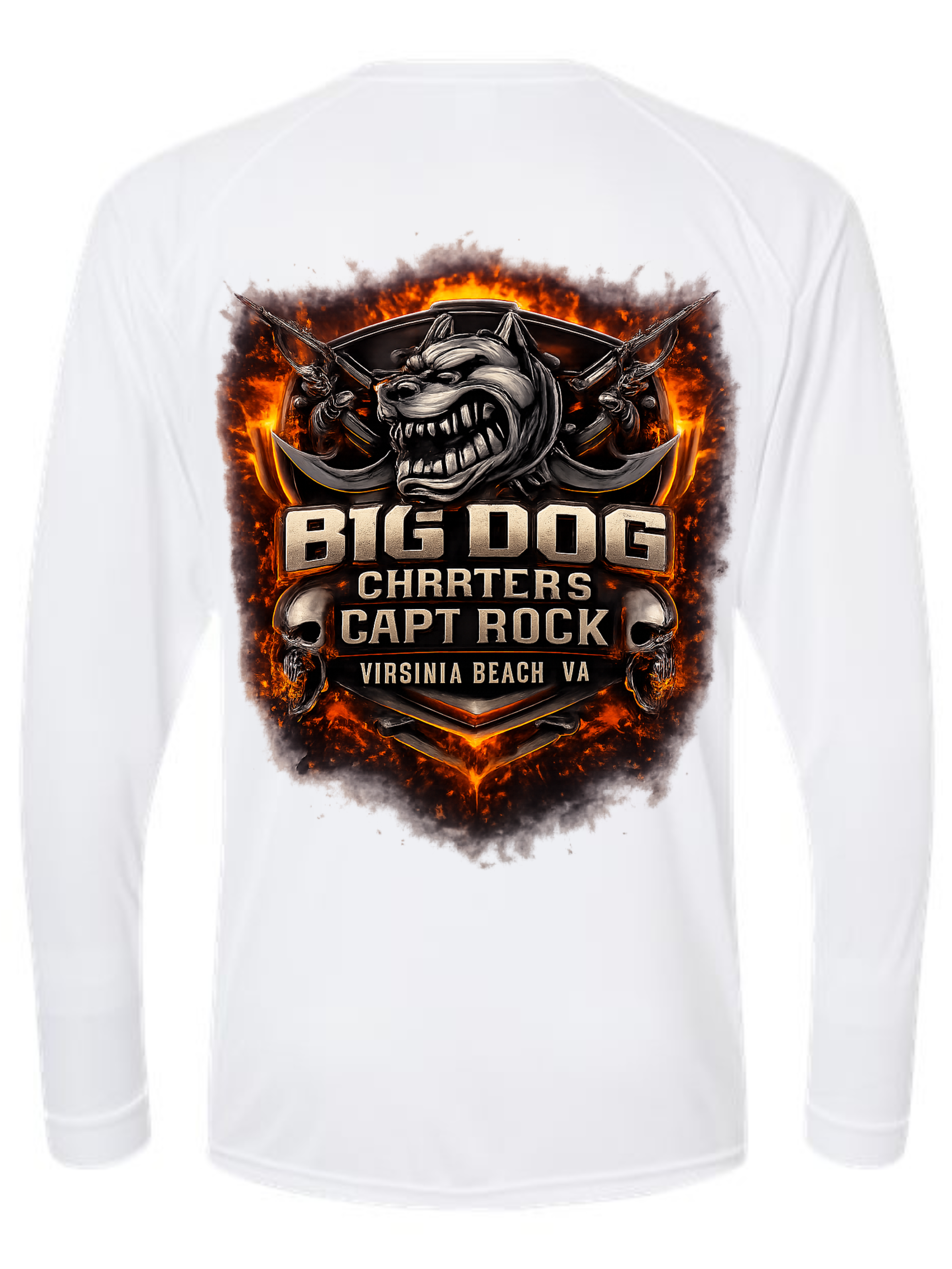 Big Dog Charters Anchor SPF 50 Fishing Shirt
