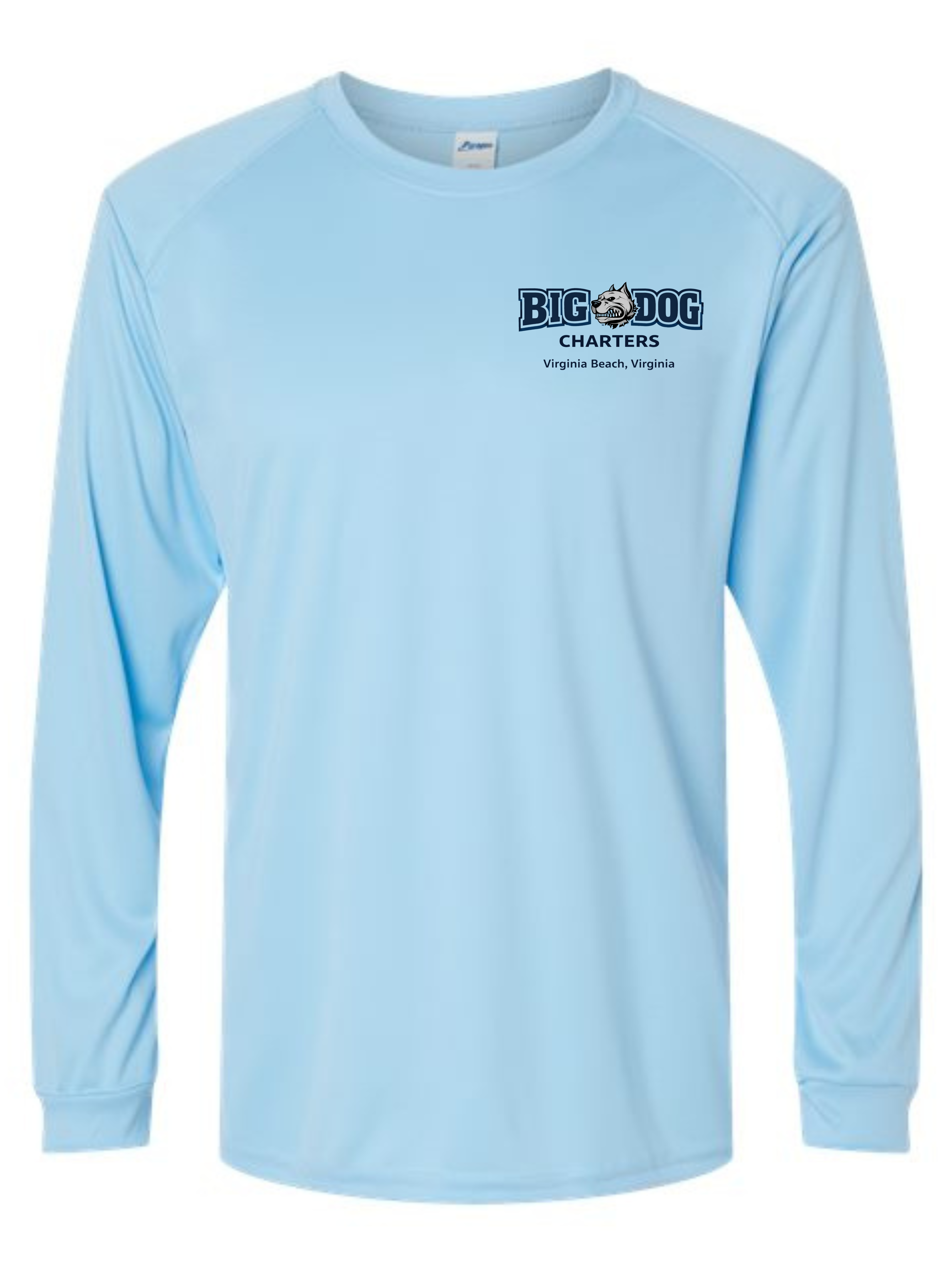 Big Dog Charters Boat Dog SPF 50 fishing shirt