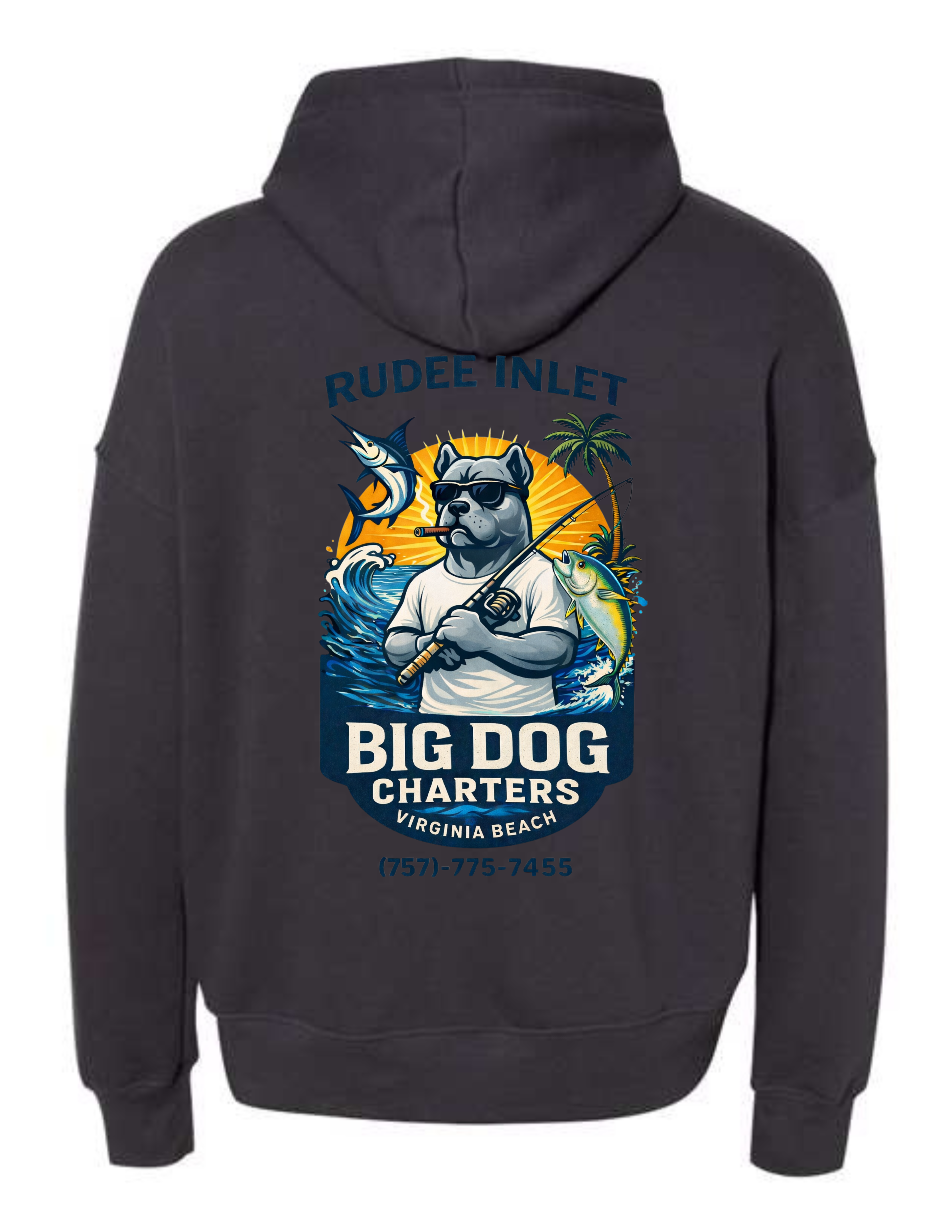 Big Dog Fishing Dog Hoodie