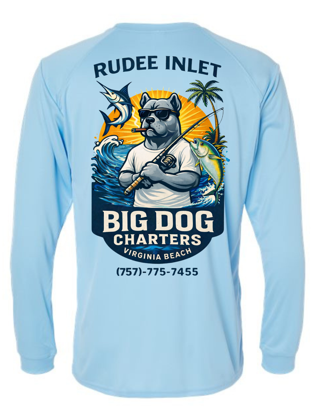 Big Dog Fishing Dog SPF 50 fishing shirt
