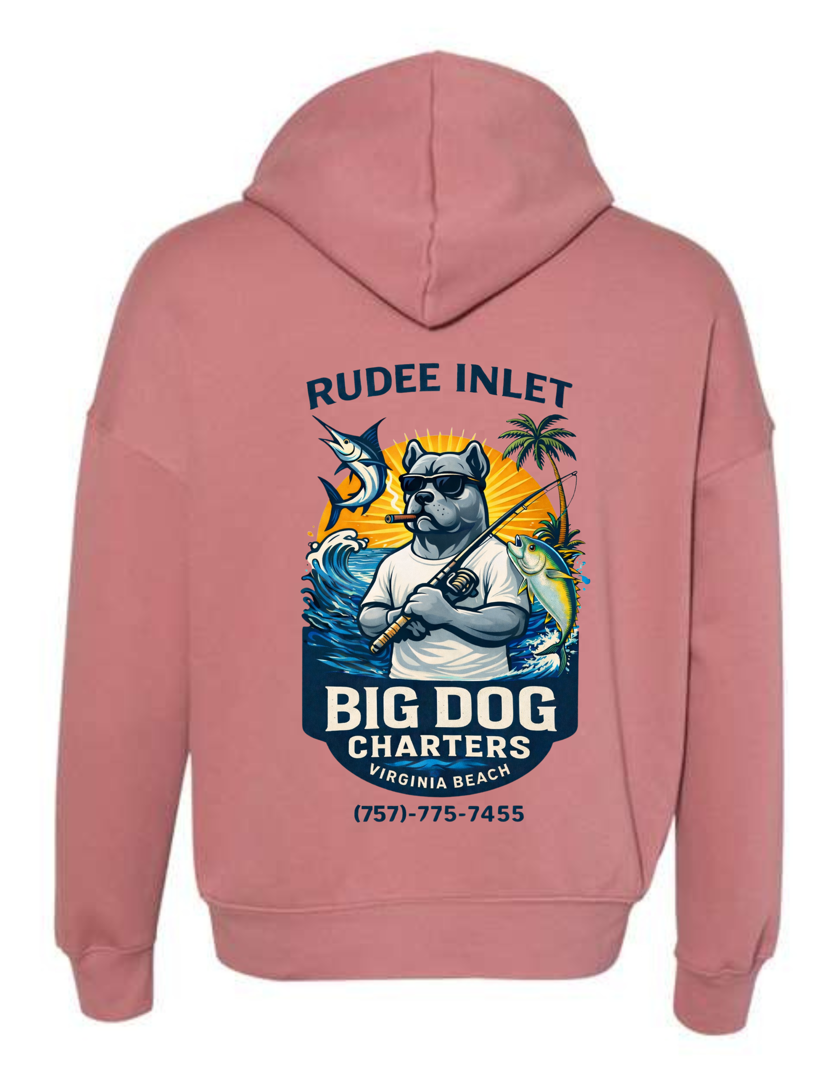 Big Dog Fishing Dog Hoodie