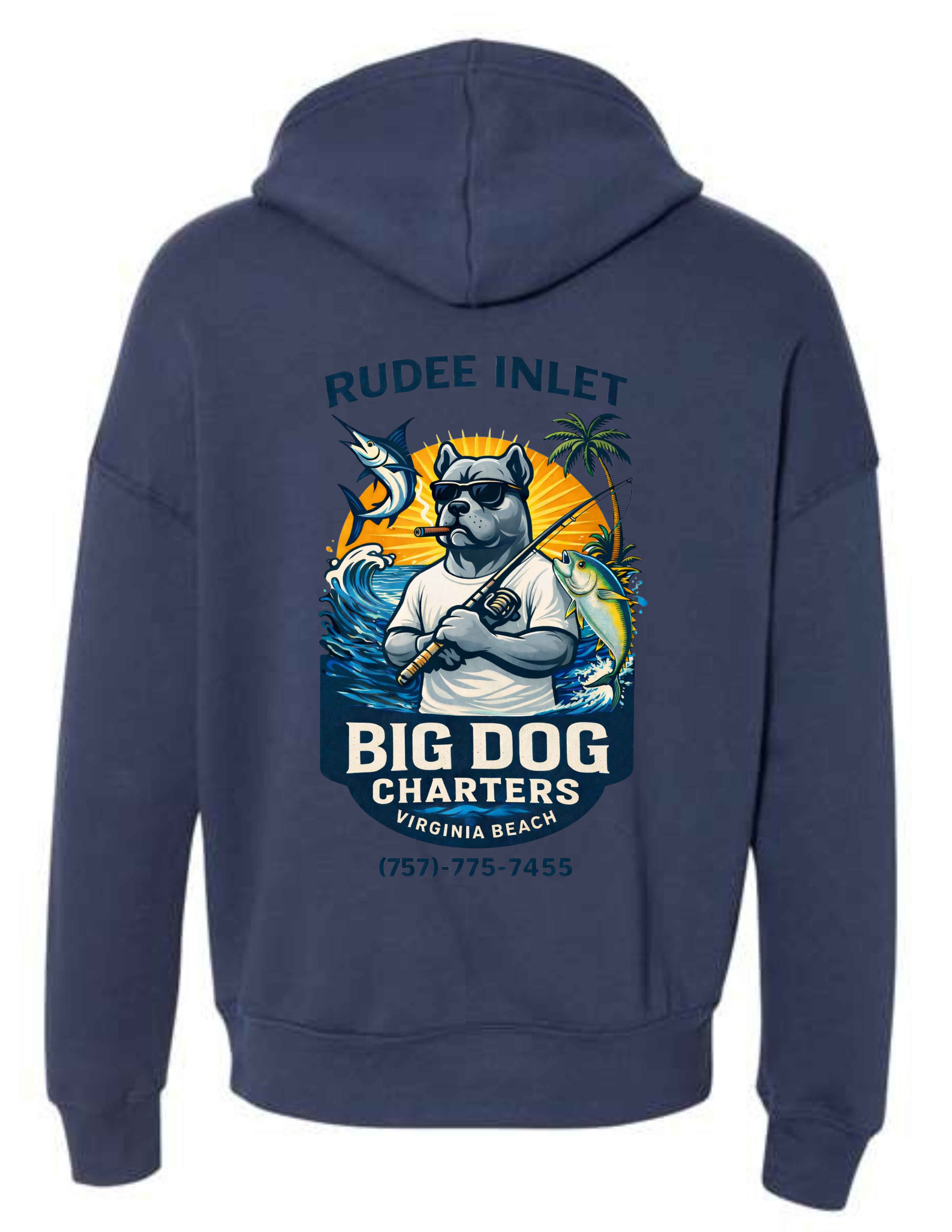 Big Dog Fishing Dog Hoodie