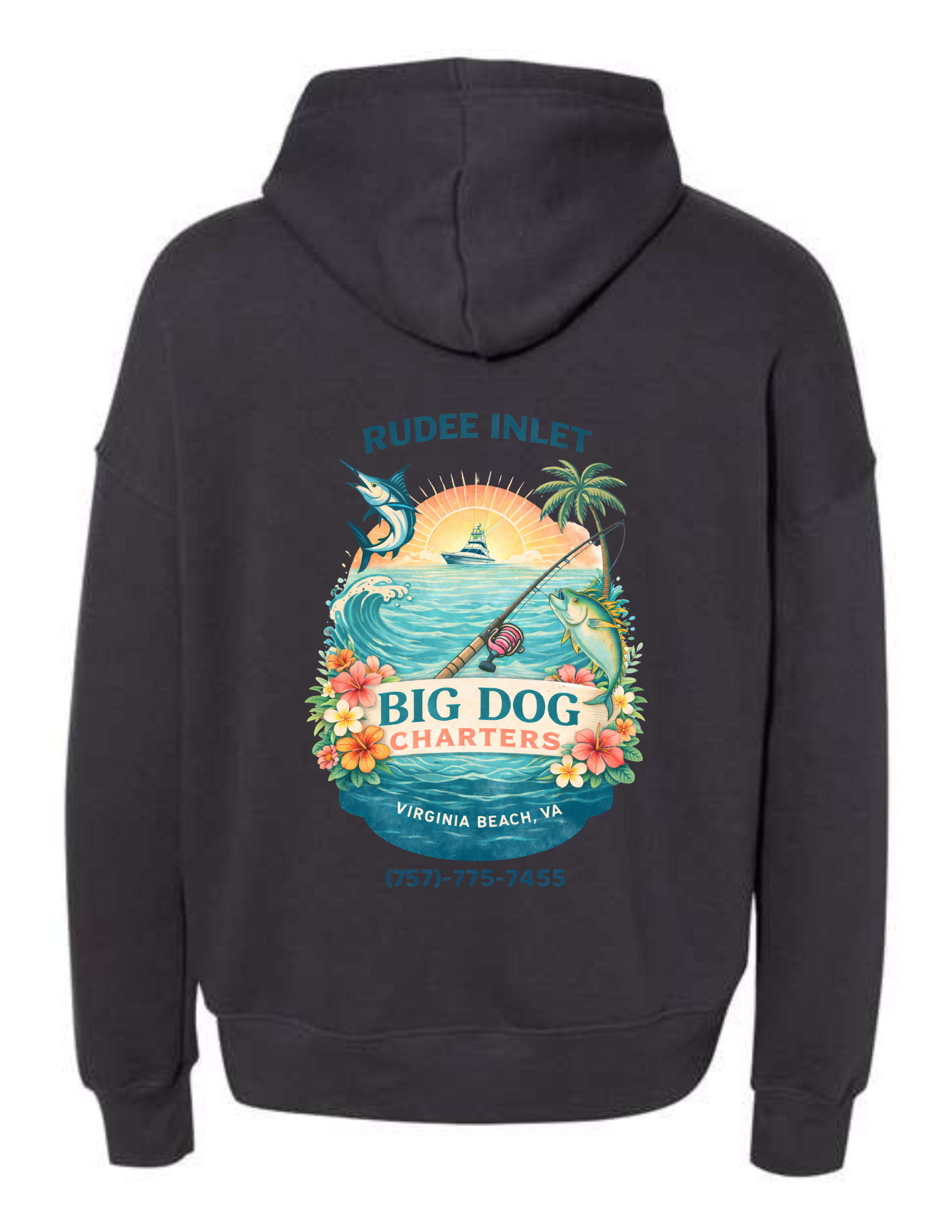 Big Dog Floral Hoodie
