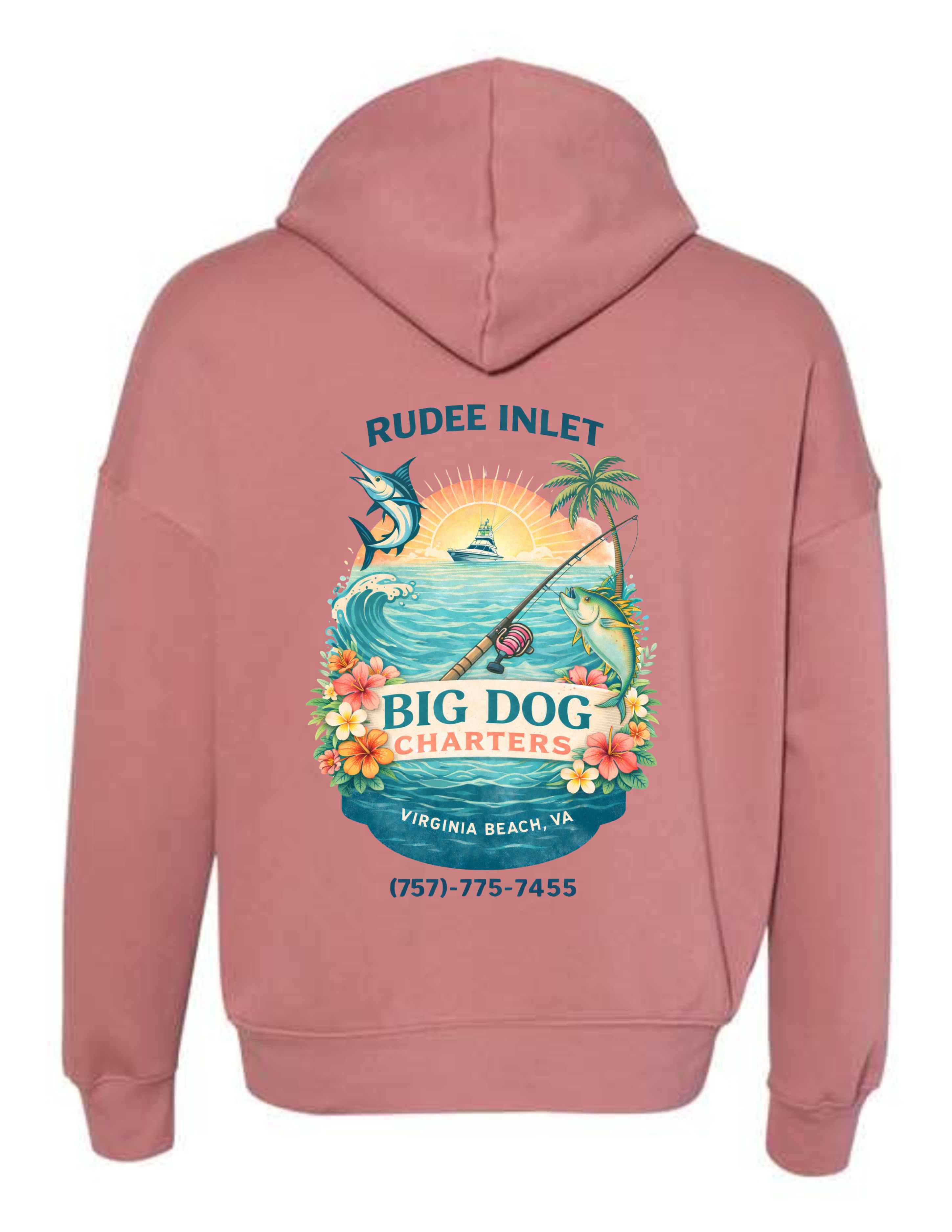 Big Dog Floral Hoodie