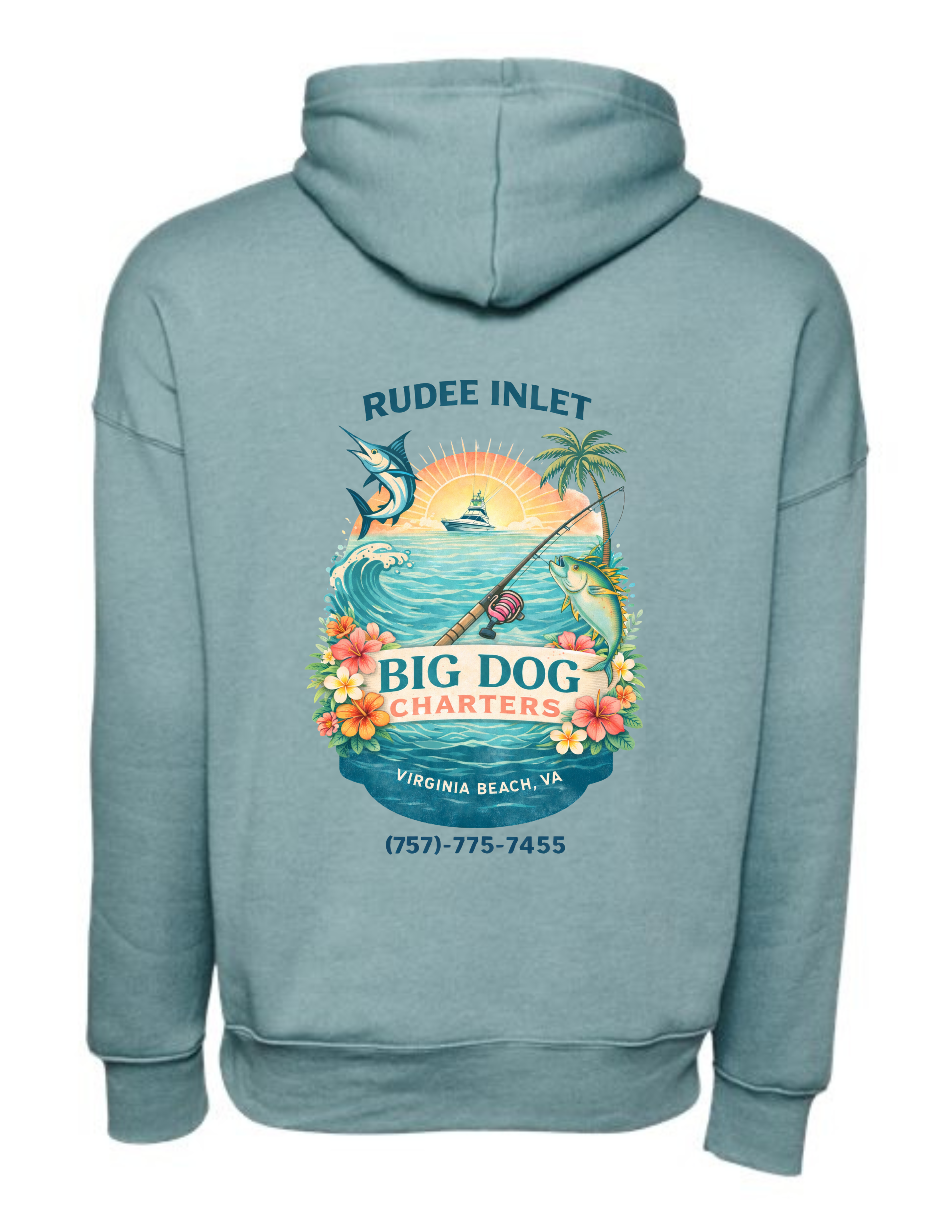Big Dog Floral Hoodie