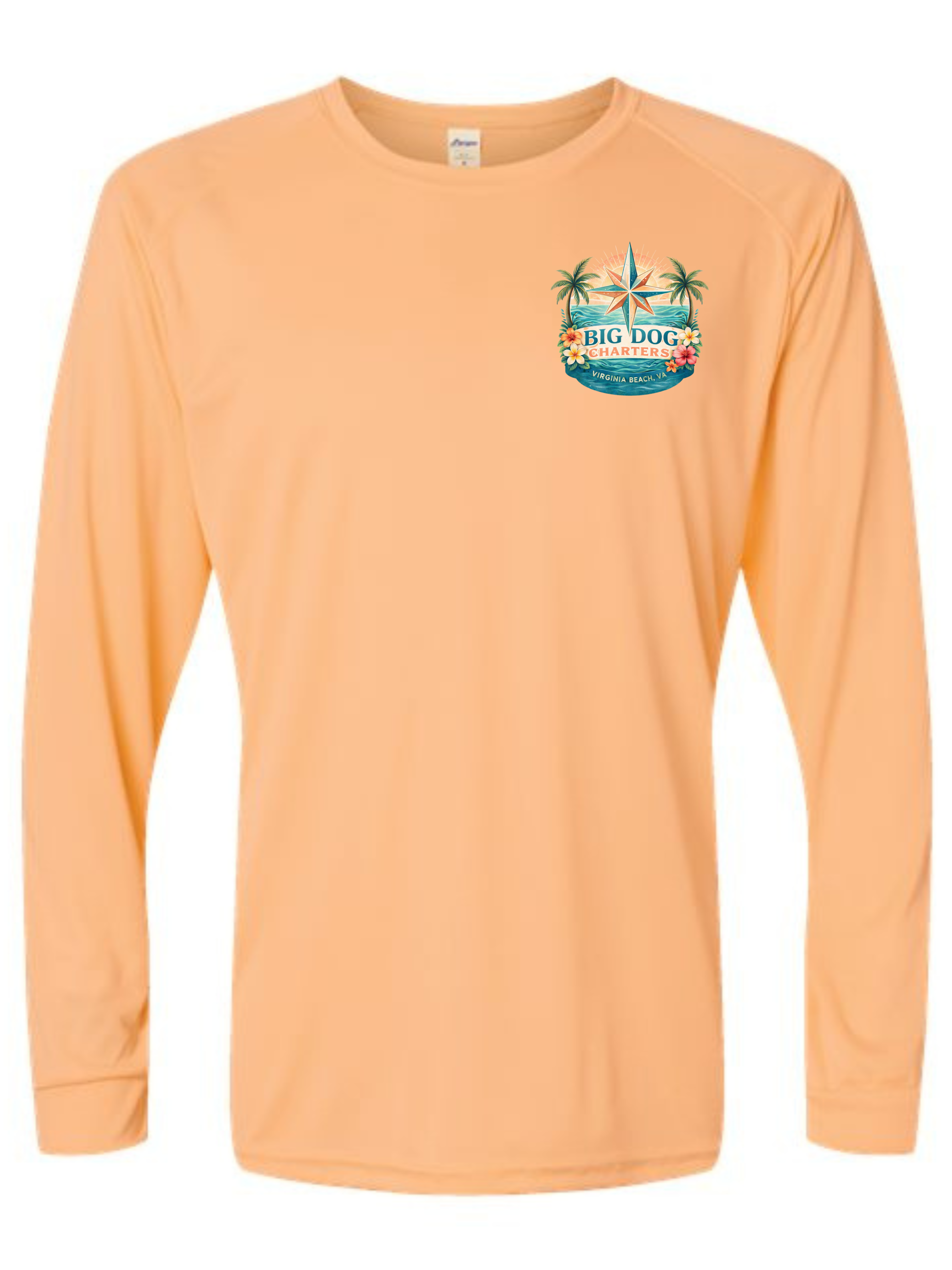 Big Dog Charters Floral SPF 50 fishing shirt