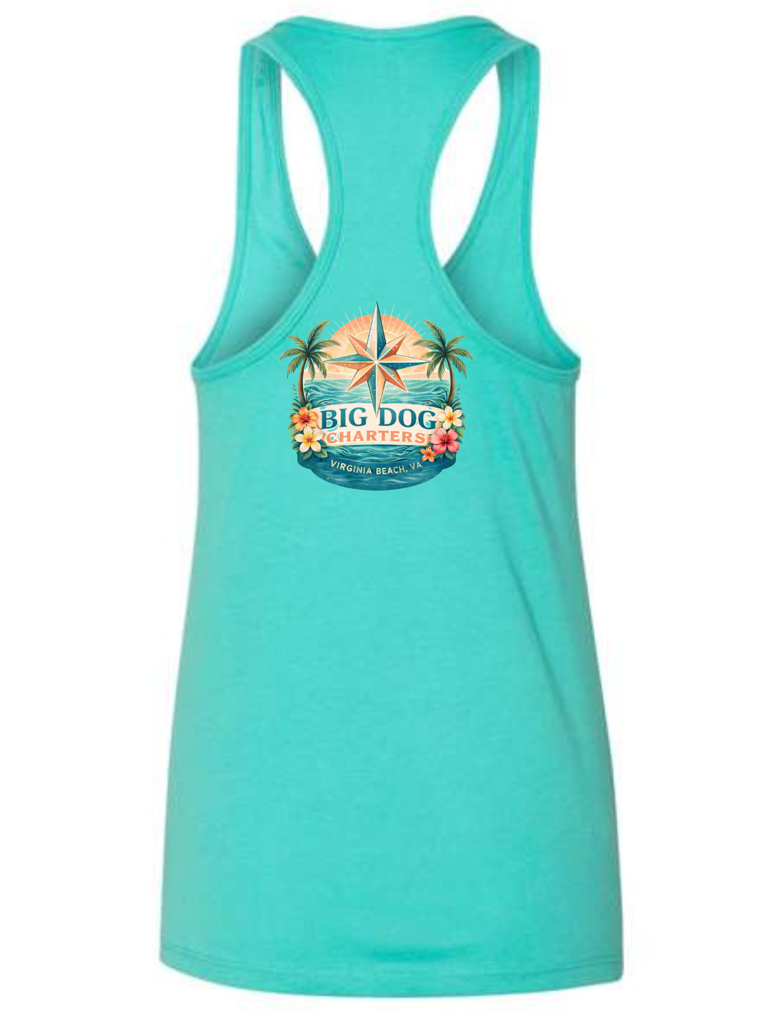 Big Dog Floral Racerback Tank