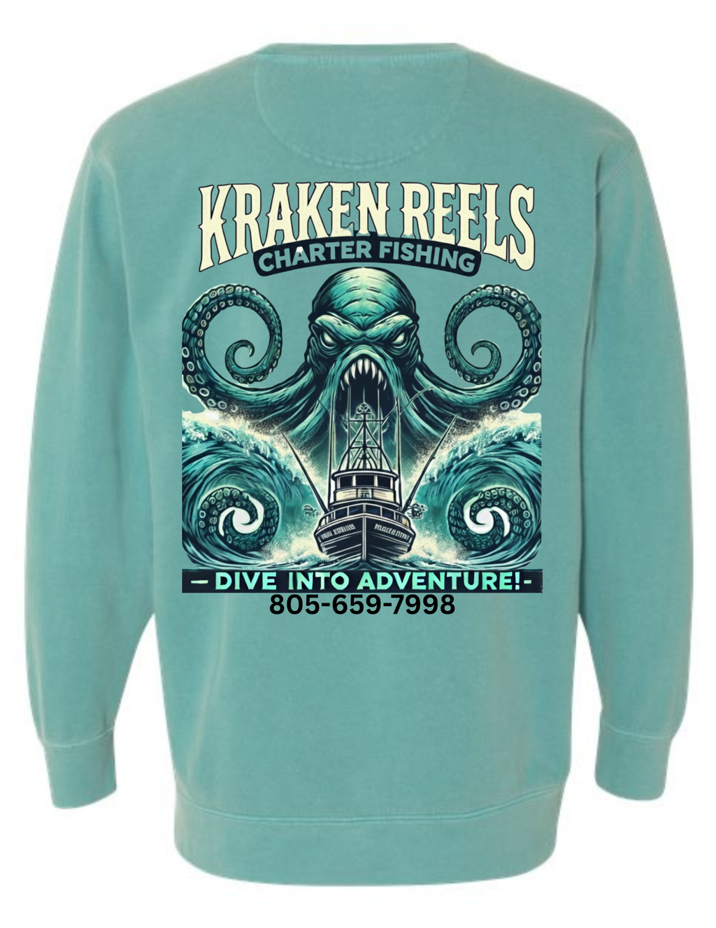 Kraken Reels Ocean Crewneck