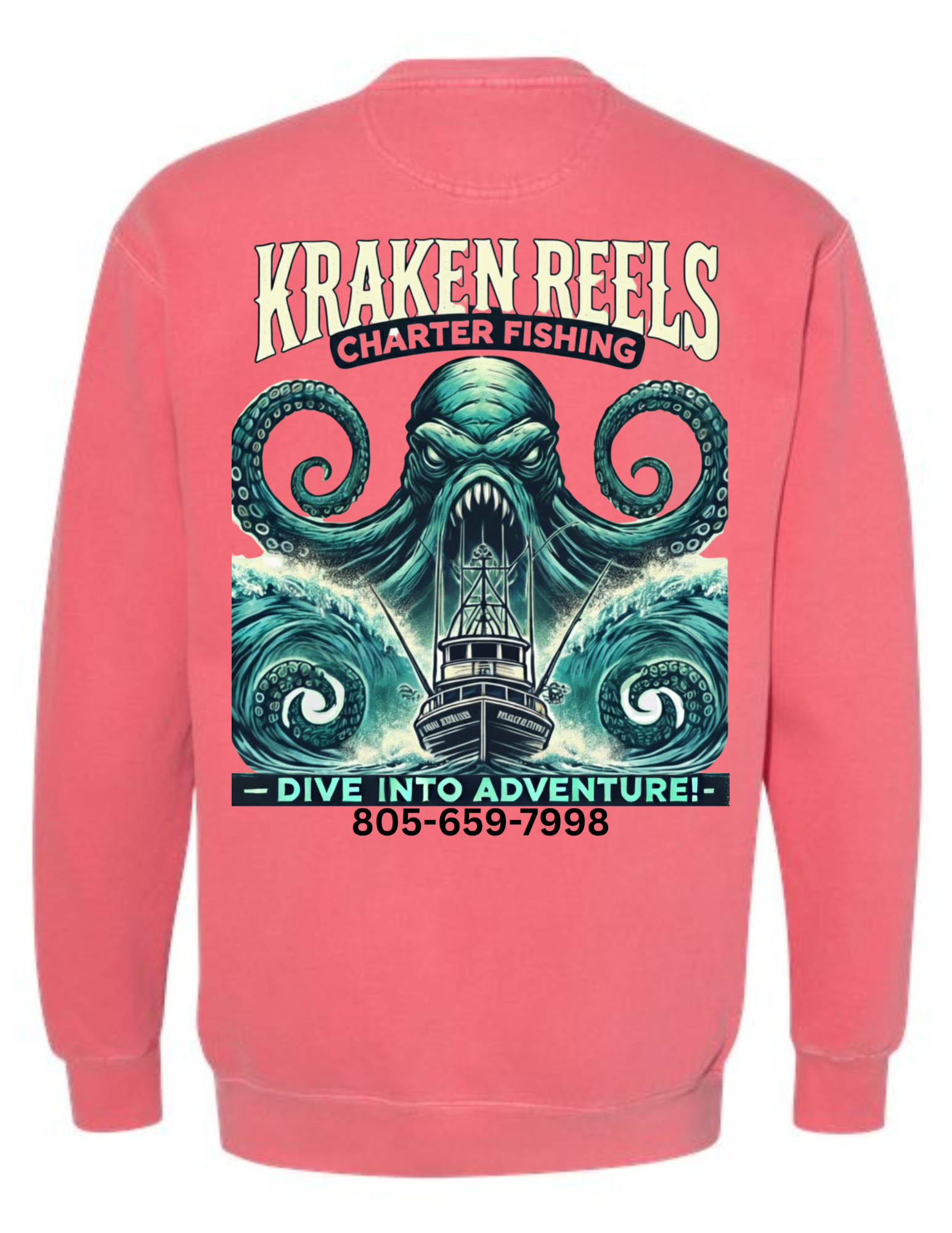 Kraken Reels Ocean Crewneck